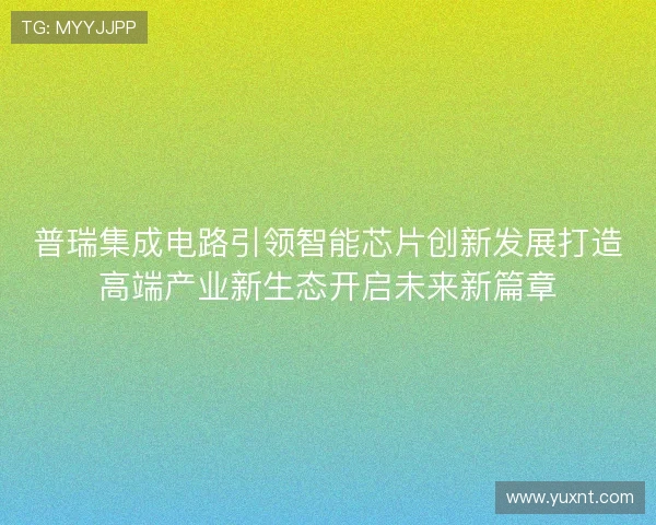 普瑞集成电路引领智能芯片创新发展打造高端产业新生态开启未来新篇章 普瑞集成电路引领智能芯片创新发展打造高端产业新生态开启未来新篇章